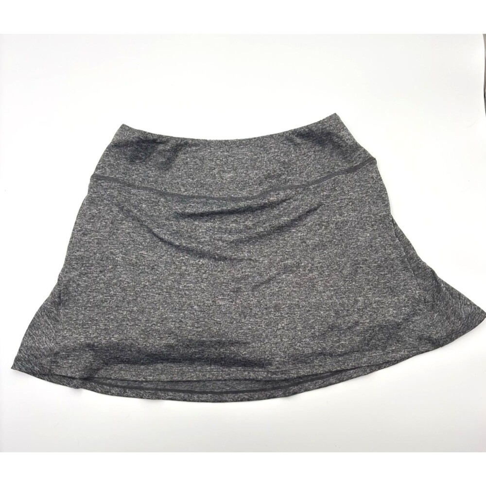 Fulbelle Women’s Skort Size S Gray Space Dye Athletic Tennis Golf Zip Pocket